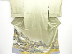 作家物　京風景模様一ツ紋色留袖
